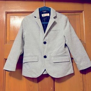 H&M light blue navy liner two button Blazer